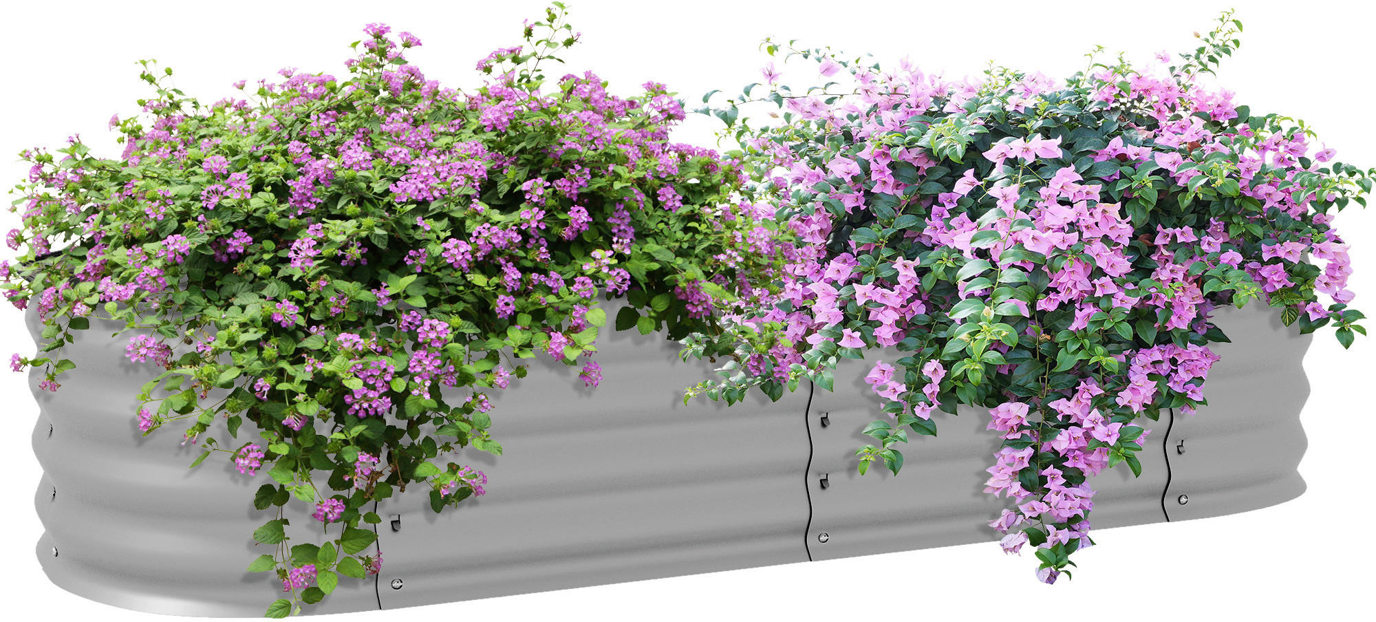Outsunny Hochbeet silber Metall B/H/L: ca. 62x30x150 cm Hochbeet - silber (150,00/62,00/30,00cm) - Outsunny