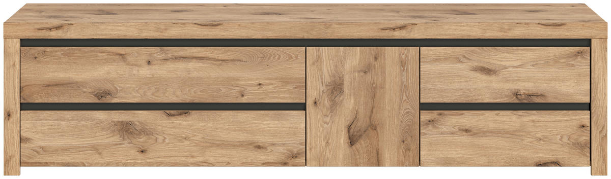 TV-Lowboard Woody Nox Oak Nachbildung anthrazit B/H/T: ca. 211x54x44 cm Woody - anthrazit (211,00/54,00/44,00cm)
