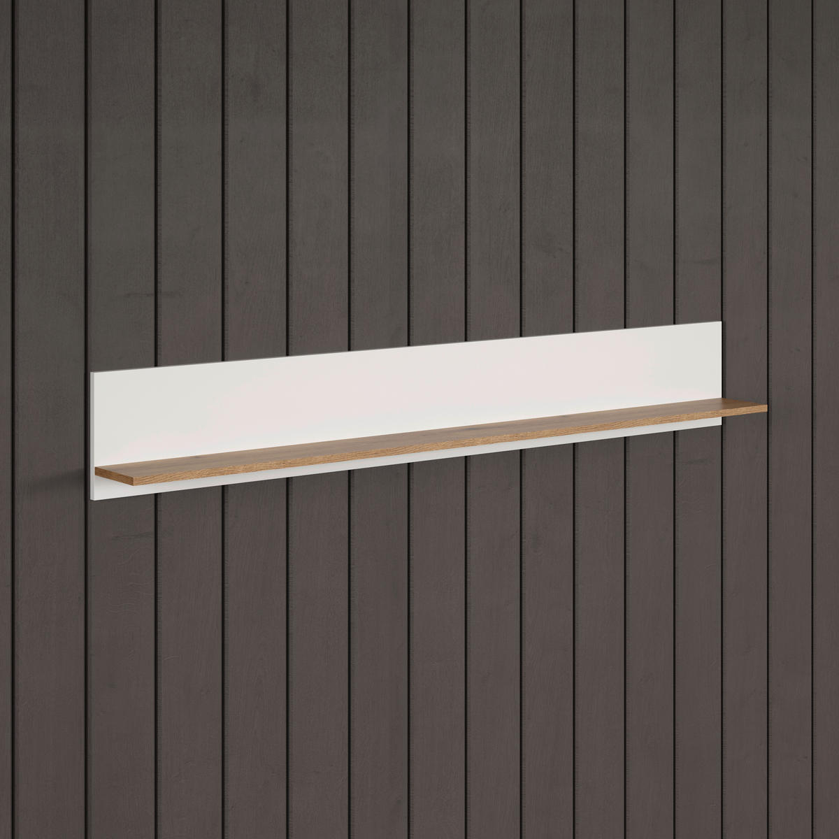 Wandboard Vitoria weiß Eiche Evoke Coast Nachbildung B/H/T: ca. 170x25x18 cm Vitoria - Eiche/weiß (170,00/25,00/18,00cm)