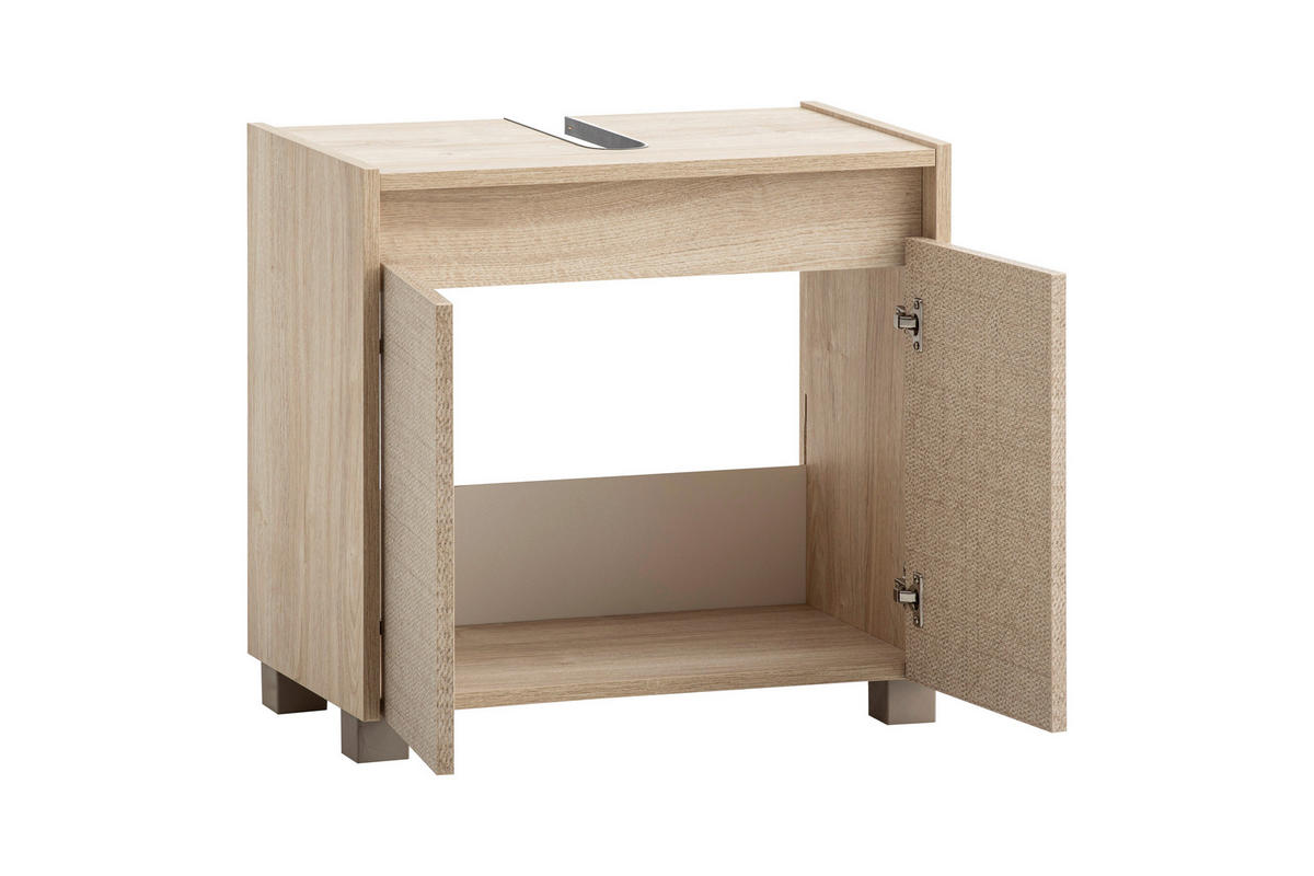 Waschbeckenunterschrank Sander Eiche hell Nachbildung B/H/T: ca. 56,9x54,6x33 cm Sander - Eiche (56,90/54,60/33,00cm) - Möbelpartner