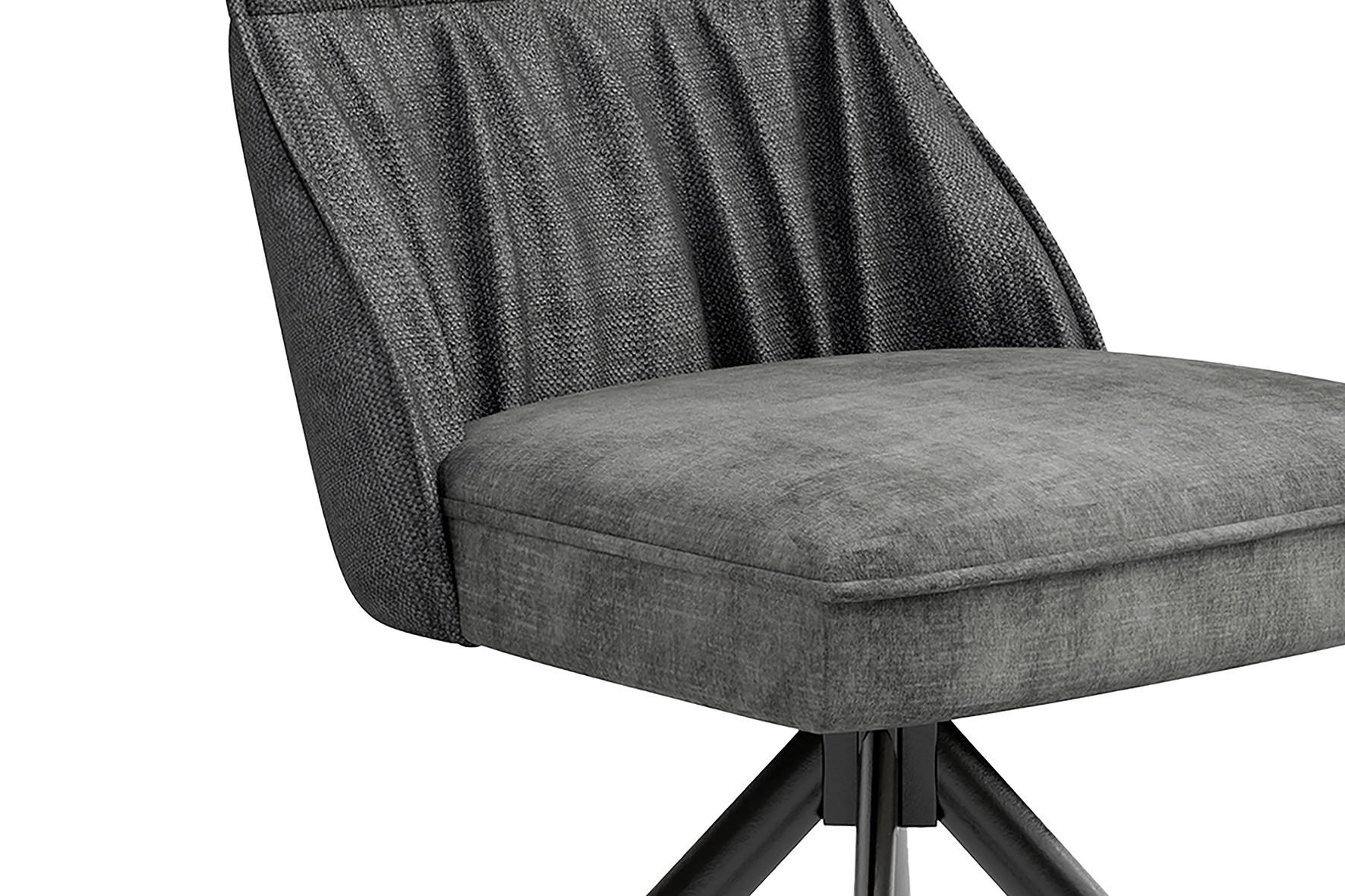 Stuhl CALIFORNIA 2er-Set anthrazit Webstoff B/H/T: ca. 50x89x56 cm CALIFORNIA 2er-Set - schwarz/anthrazit (50,00/89,00/56,00cm) - byLIVING