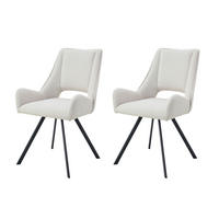 Stuhl HELEN, 2er Set creme schwarz Webstoff B/H/T: ca. 56x63x91 cm HELEN, 2er Set - creme/schwarz (56,00/63,00/91,00cm) - xonox.home