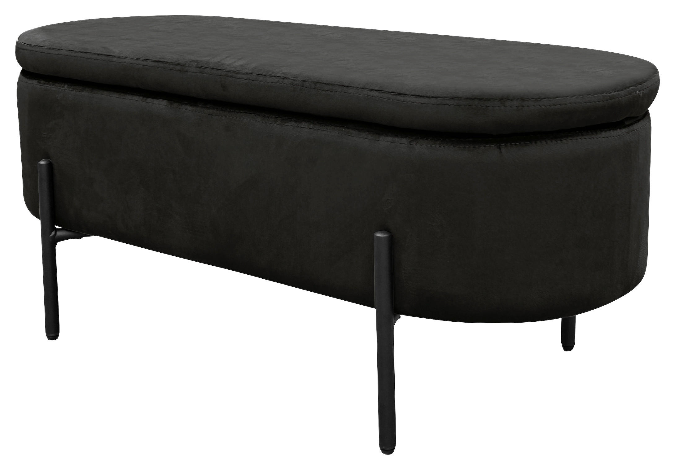 Bank NOVA schwarz Metall B/H/T: ca. 95x42x37,5 cm NOVA - schwarz (95,00/42,00/37,50cm) - byLIVING