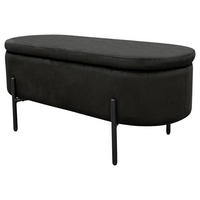 Bank NOVA schwarz Metall B/H/T: ca. 95x42x37,5 cm NOVA - schwarz (95,00/42,00/37,50cm) - byLIVING