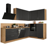 Impuls Winkelküche IP4250 Graphit B/H/T: ca. 285x235x185 cm IP4250 - Eiche/Graphit (285,00/235,00/185,00cm) - Impuls