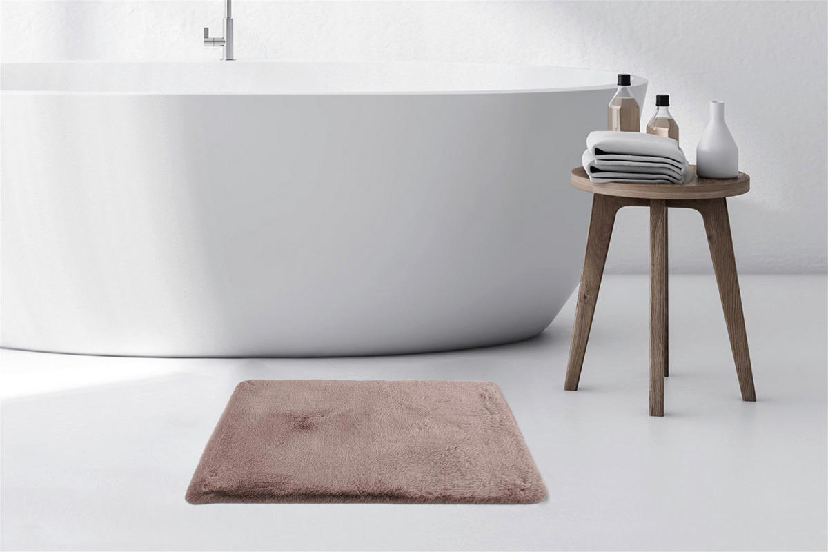 Kayoom Hochflorteppich Badematte Rabbit 525 rosa B/H/L: ca. 40x3,5x60 cm Badematte Rabbit 525 - rosa (60,00/40,00/3,50cm) - Kayoom