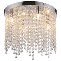 Just Light LED-Kronleuchter Chrom B/H/L: ca. 30x22x30 cm 4 Brennstellen LED-Deckenleuchte_Kulunka - Chrom (30,00/30,00/22,00cm) - Just Light