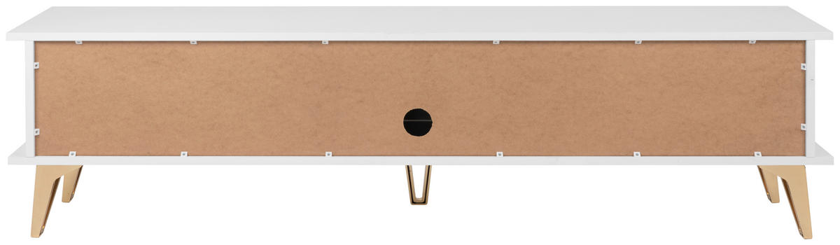 TV-Lowboard Istanbul weiß glänzend B/H/T: ca. 180x48x35 cm Istanbul - gold/weiß (180,00/48,00/35,00cm)