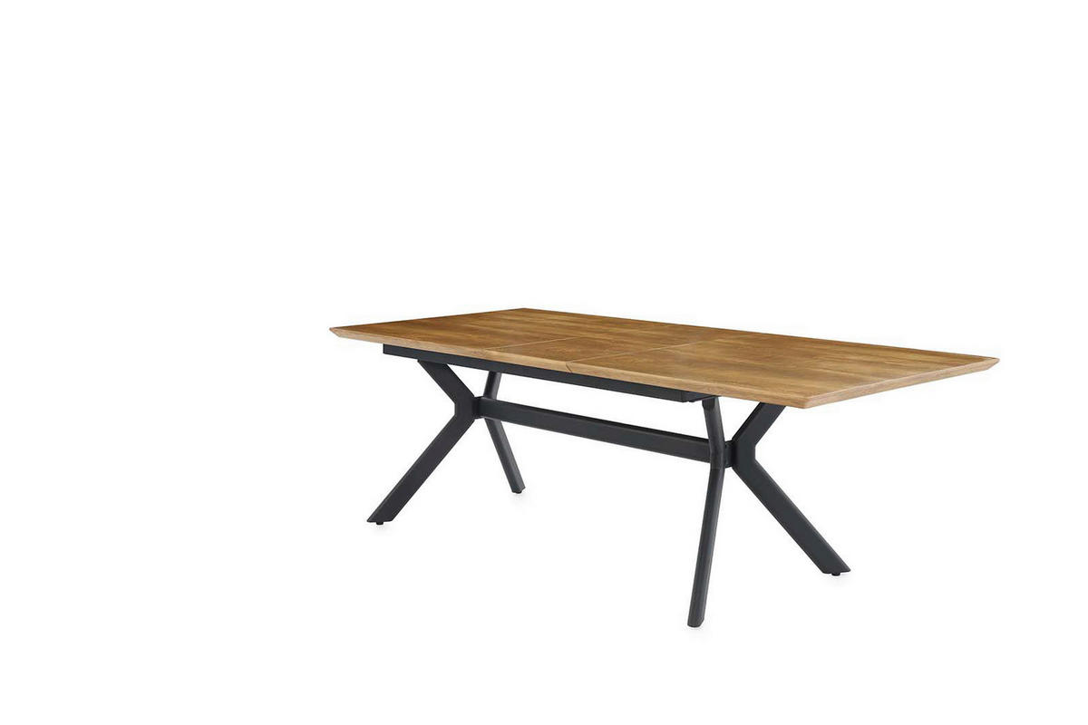 Esstisch  Eiche Wild Nachbildung B/H/T: ca. 180x76x100 cm Massimo_Esstisch_6003553 - Eiche/schwarz (180,00/76,00/100,00cm)