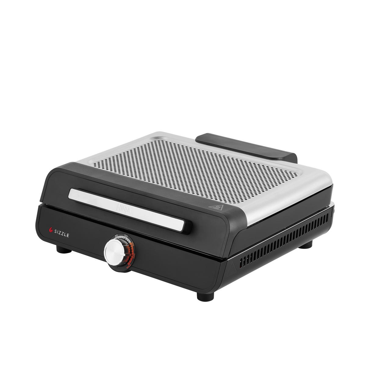 Ninja Grillplatte schwarz Edelstahl Aluminium B/H/L: ca. 7x13x37,5 cm Sizzle GR101EU - schwarz (37,50/7,00/13,00cm) - Ninja