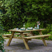 AXI Picknicktisch Julie natur Holz B/H/T: ca. 154x74x177 cm Julie - natur (154,00/74,00/177,00cm) - AXI