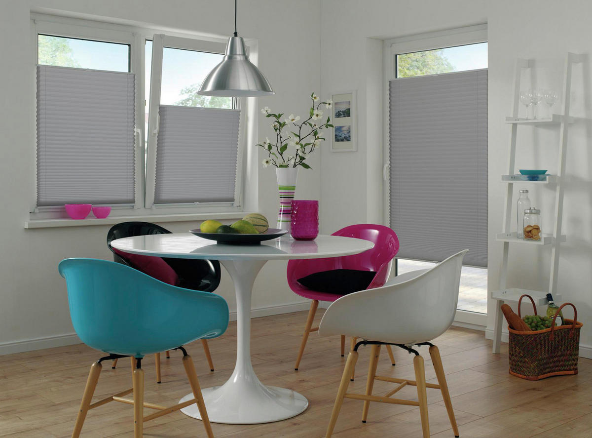 Spannplissee Easyfix Pia grau B/L: ca. 45x130 cm Easyfix Pia - grau (45,00/130,00cm)
