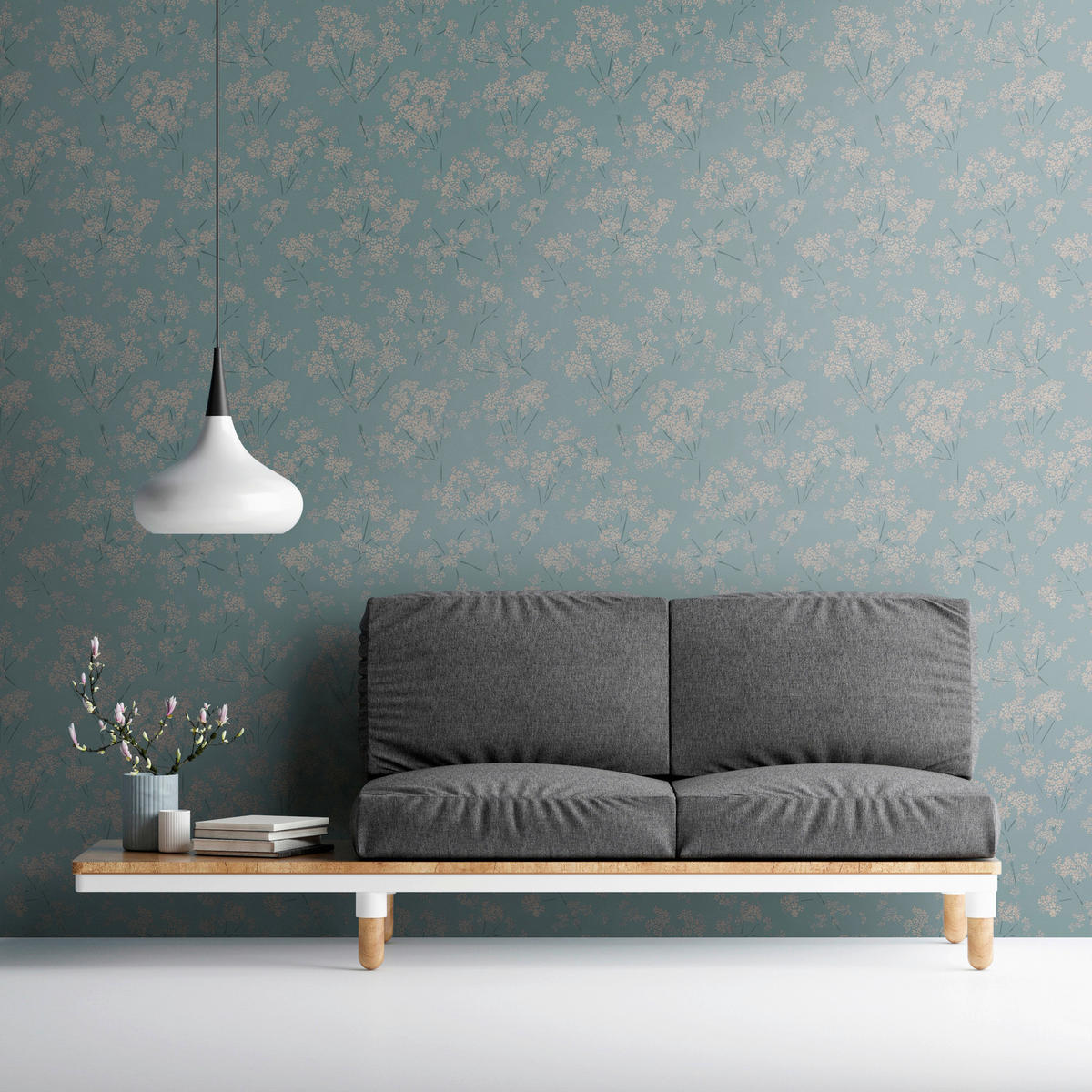 A.S.Creation Vliestapete türkis beige B/H/D: ca. 53x1005x8,6 cm Vliestapete - beige/türkis (8,60/1005,00cm) - A.S.Creation