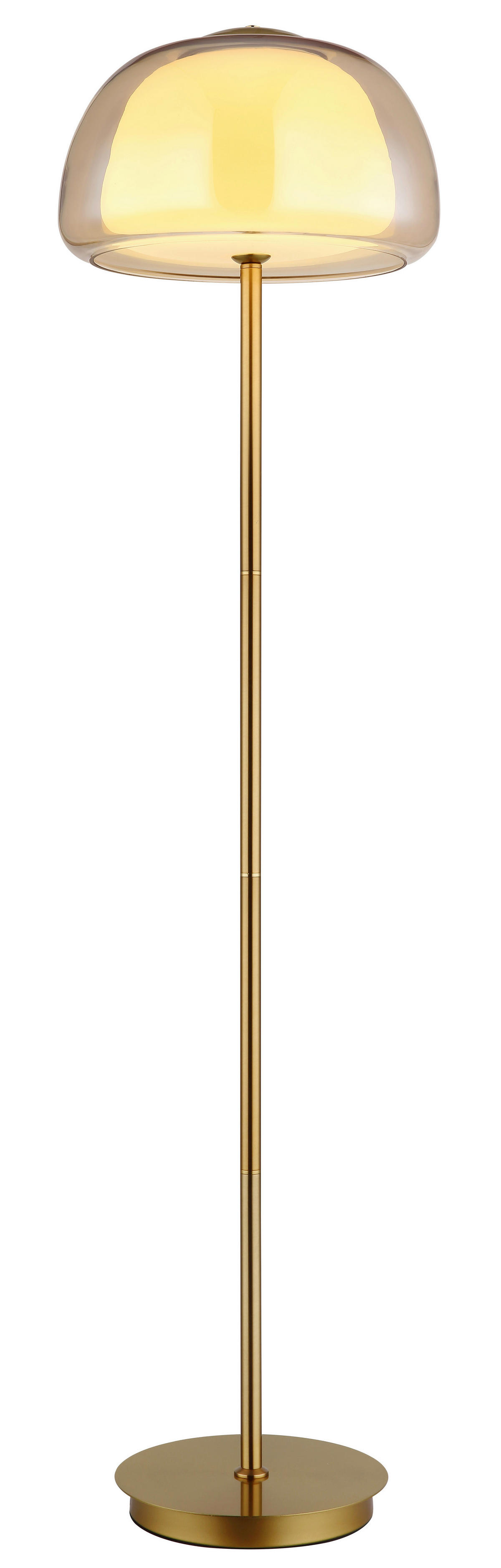 GLOBO Stehleuchte gold Metall Glas B/H/L: ca. 44x37x44 cm Stehleuchte-Avila - gold (44,00/44,00/37,00cm) - GLOBO