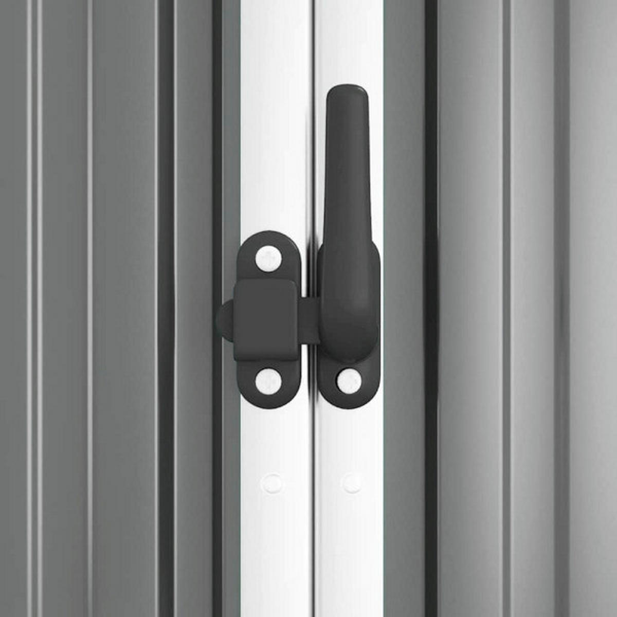 VidaXL Geräteschuppen grau Stahl B/H/T: ca. 225x161x89 cm Geräteschuppen - grau (225,00/161,00/89,00cm) - VidaXL