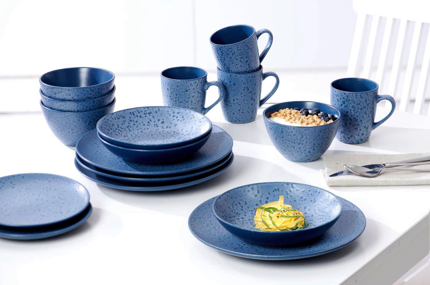 Ritzenhoff & Breker Frühstücksservice Kitwe blau Keramik 12 tlg. Kitwe - blau