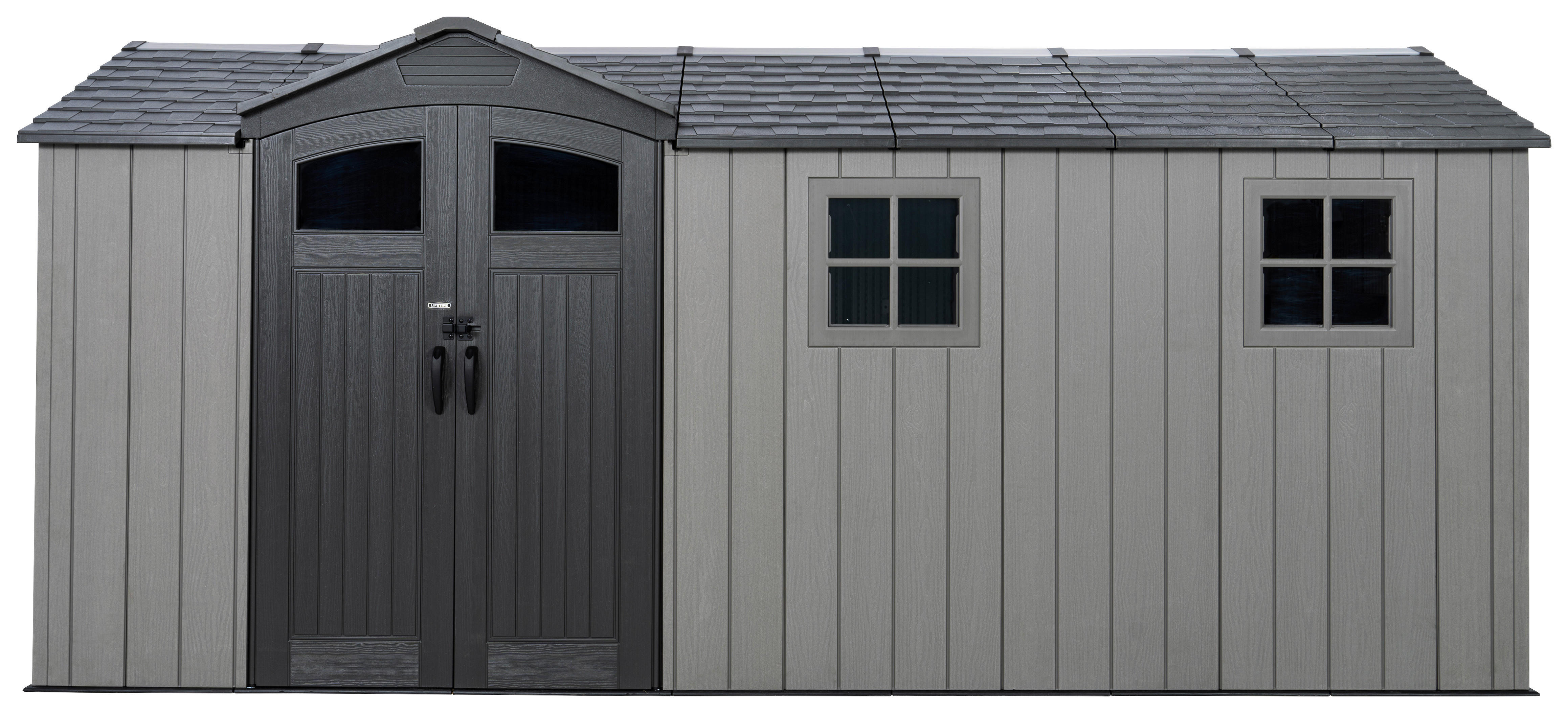 Lifetime Gerätehaus Idaho grau B/H/L: ca. 498x227x214 cm Idaho - grau (214,00/498,00/227,00cm) - Lifetime