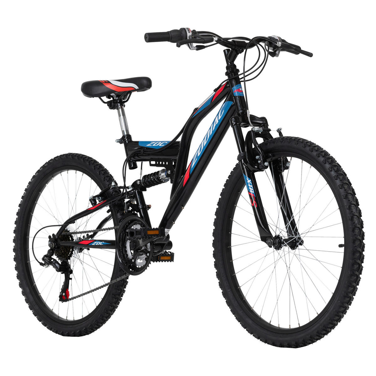 KS-Cycling Kinder-Mountainbike Zodiac Zodiac 24 Zoll Rahmenhöhe 38 cm 18 Gänge weiß weiß ca. 24 Zoll Zodiac - weiß/grün - KS-Cycling