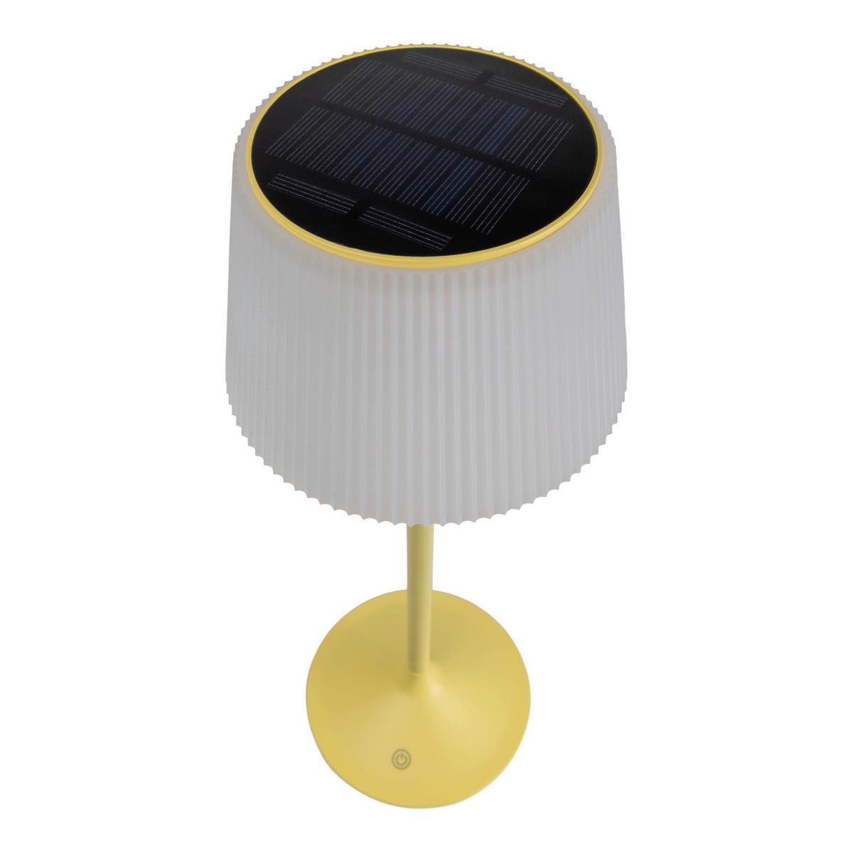 LED-Solar-Tischleuchte gelb Metall Kunststoff B/H/T/D: ca. 13x38x13x13 cm EMMI - gelb (13,00/38,00/13,00cm) - Näve Leuchten