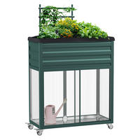 Outsunny Hochbeet grün Aluminium B/H/L: ca. 40x135x85 cm Hochbeet - grün (85,00/40,00/135,00cm) - Outsunny