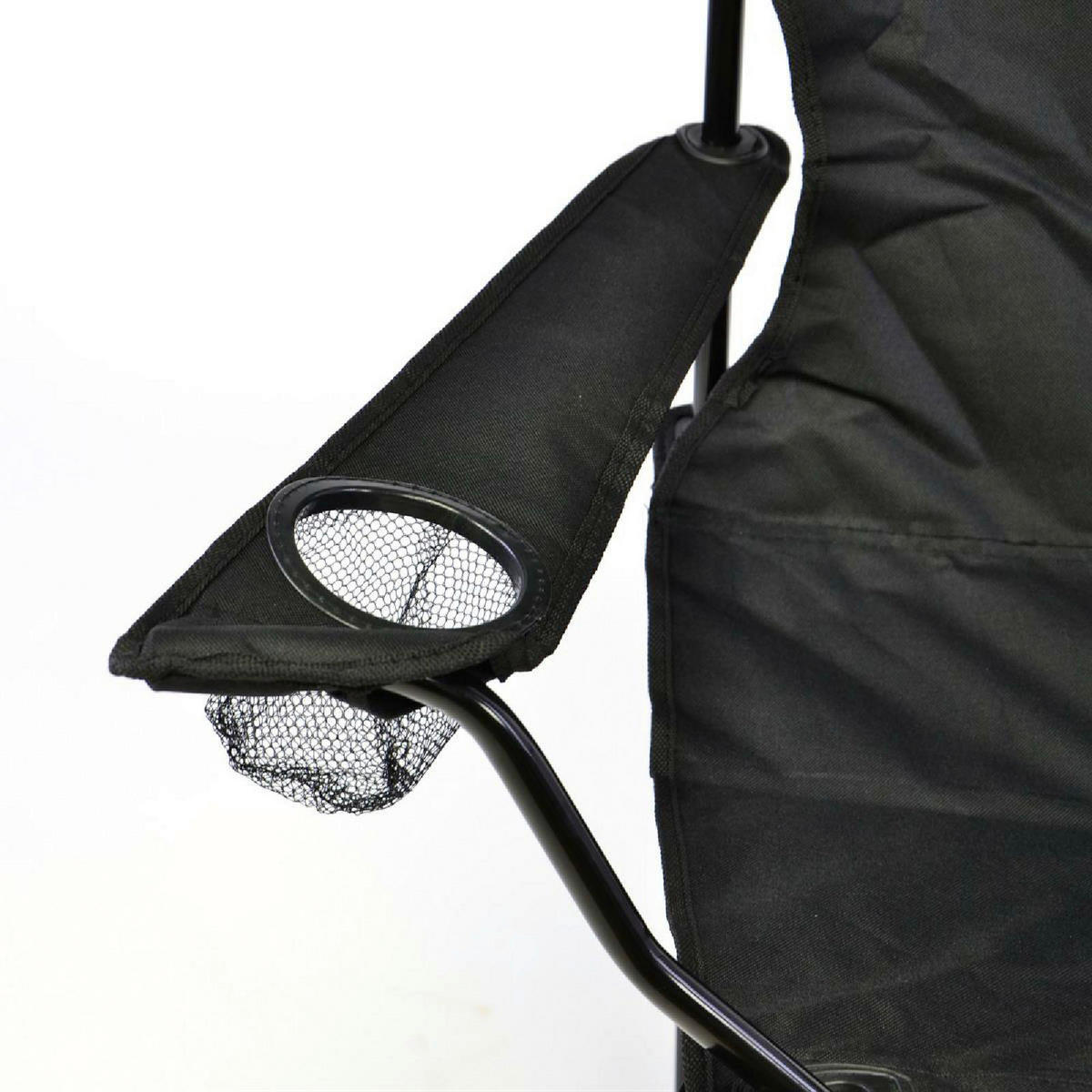 VCM Campingstuhl schwarz Polyester-Mischgewebe B/H/T: ca. 85x85x50 cm Campingstuhl - schwarz (85,00/85,00/50,00cm) - VCM