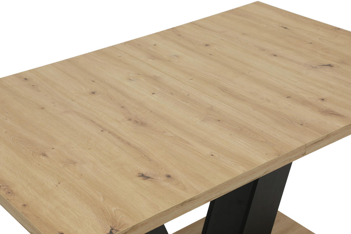 Esstisch Hamm schwarz Artisan Oak Nachbildung schwarz B/T: ca. 120x80 cm Hamm - schwarz (120,00/80,00cm)