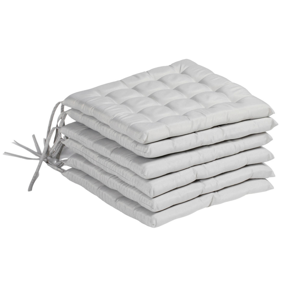 Outsunny Auflagen 6er-Set hellgrau Polyester B/H/L: ca. 40x4x40 cm Auflagen 6er-Set - hellgrau (40,00/40,00/4,00cm) - Outsunny