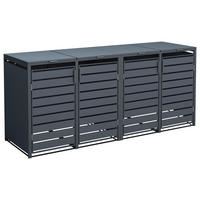 Westmann Mülltonnenbox4-fach Kubus 4-fach Kubus - anthrazit (264,00/116,00/80,00cm) - Westmann