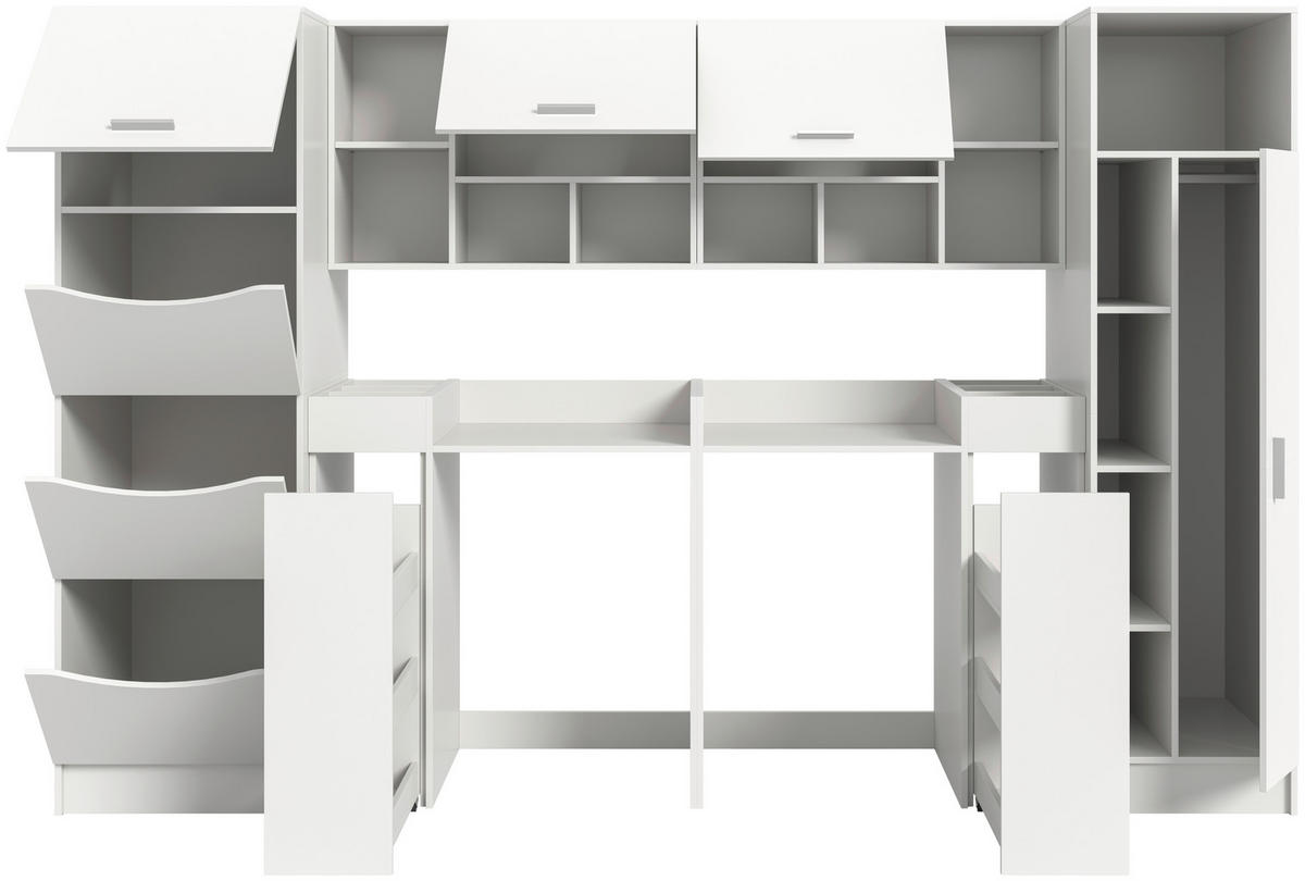 Waschmaschinenumbauschrank Free weiß B/H/T: ca. 306x165x68 cm Free - weiß (306,00/165,00/68,00cm) - xonox.home