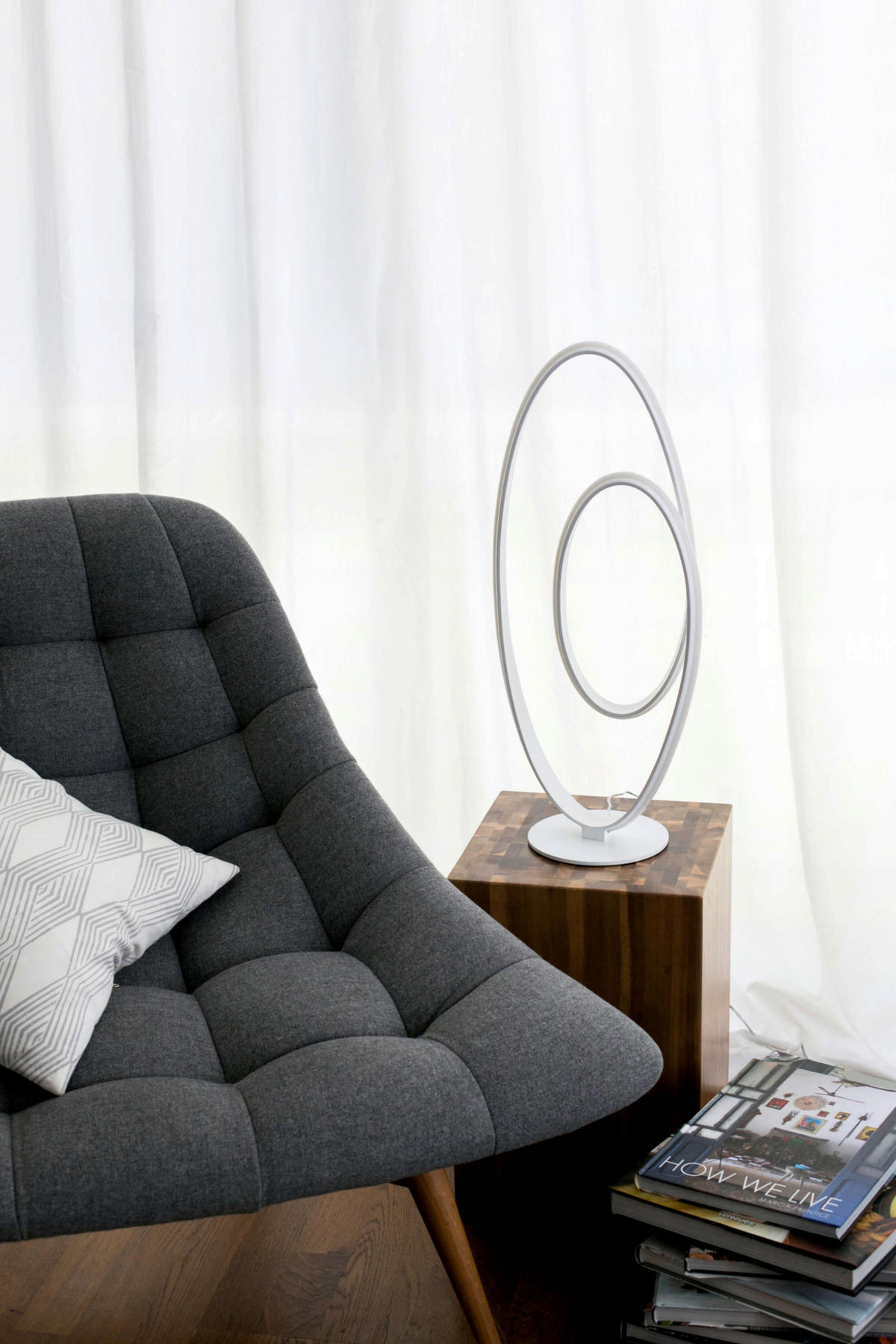 Näve Leuchten LED-Tischleuchte weiß Metall Kunststoff B/H/T: ca. 25x60x17 cm ODRIVE - weiß (25,00/60,00/17,00cm) - Näve Leuchten