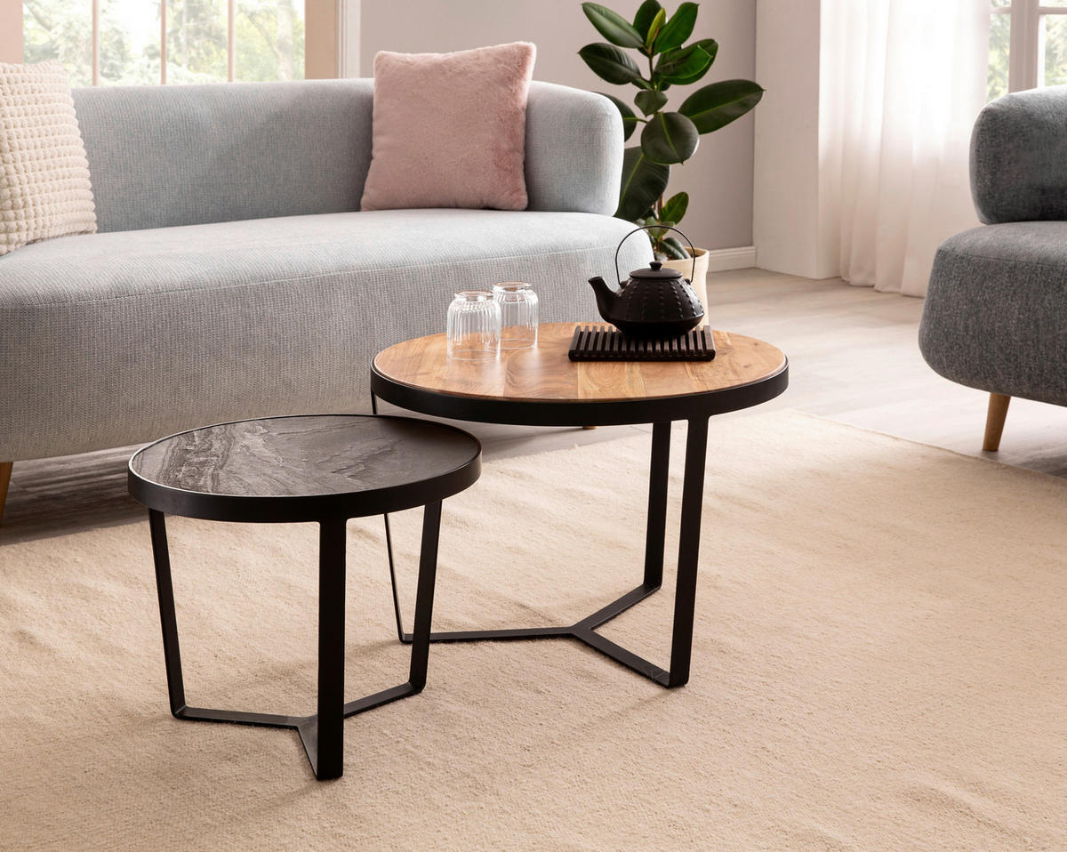 Couchtisch 2er.-Set.  B/H/T: ca. 60x40x60 cm 2er.-Set. - (60,00/40,00/60,00cm) - Wohnling