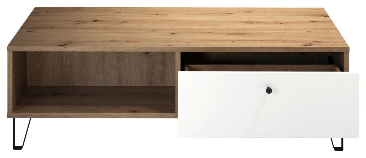 TV-Lowboard Touch Eiche Artisan Nachbildung weiß matt B/H/T: ca. 110x37x60 cm Touch - Eiche/weiß (110,00/37,00/60,00cm) - Trendteam