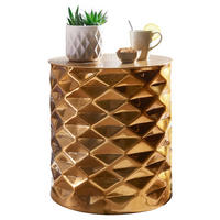 Beistelltisch gold Aluminium B/H/T: ca. 43,5x48x43,5 cm Beistelltisch - gold (43,50/48,00/43,50cm) - Wohnling