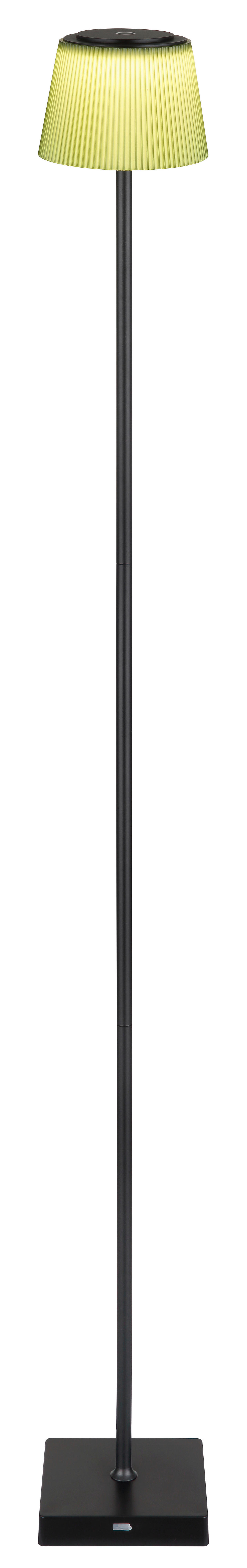 GLOBO LED-Stehleuchte dunkelgrün schwarz Kunststoff Metall B/H/T: ca. 14x120x14 cm 1 Brennstellen GREGOIR - schwarz/dunkelgrün (14,00/120,00/14,00cm) - GLOBO