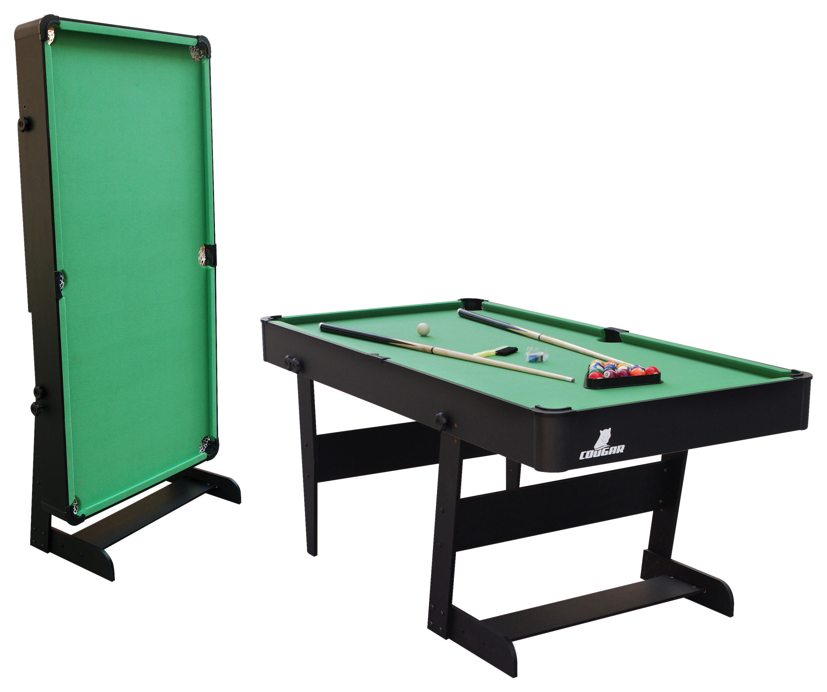 Cougar Billardtisch Hustle L B/H/L: ca. 76x79x152 cm Hustle L - schwarz/grün (152,00/76,00/79,00cm) - Cougar