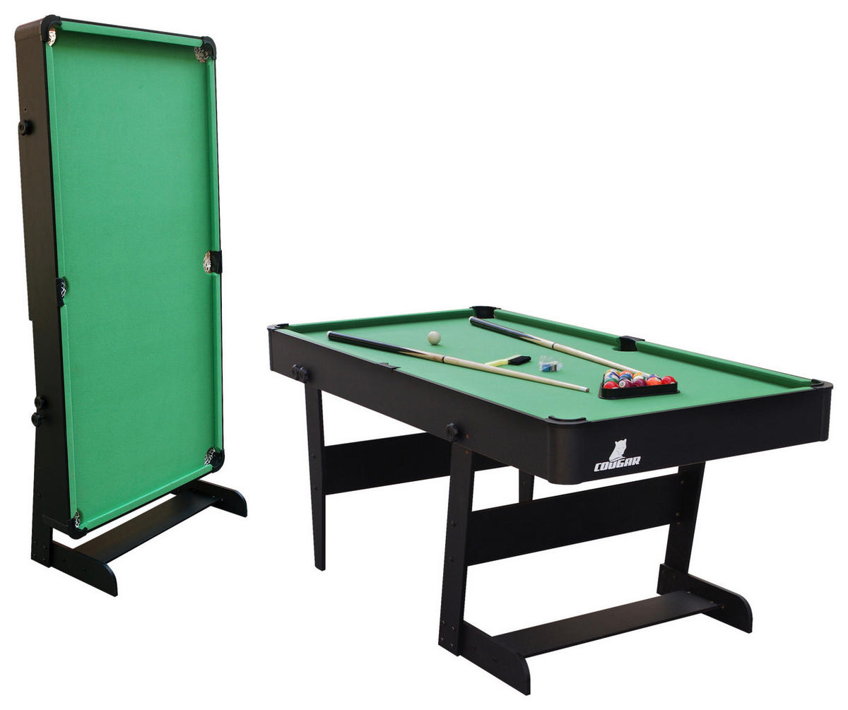 Cougar Billardtisch Hustle L B/H/L: ca. 76x79x152 cm Hustle L - schwarz/grün (152,00/76,00/79,00cm) - Cougar