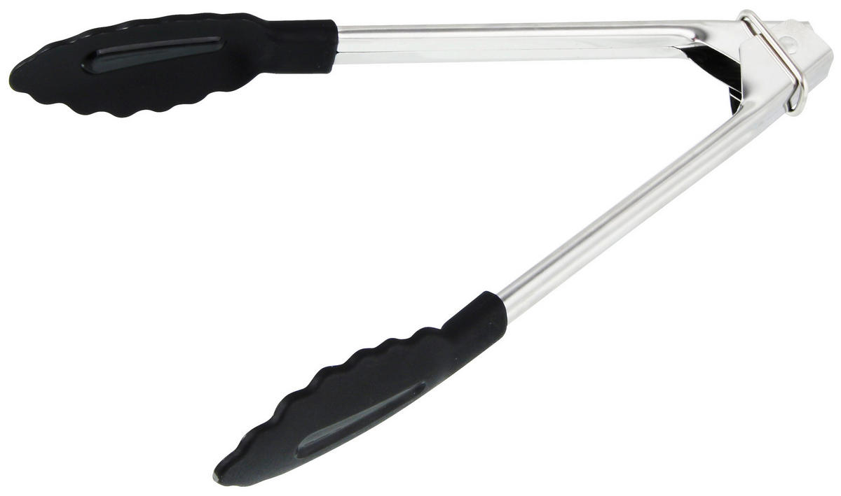 Fackelmann Grillzange schwarz Edelstahl L: ca. 18 cm Mehrzweckzange - schwarz (18,00cm) - Fackelmann