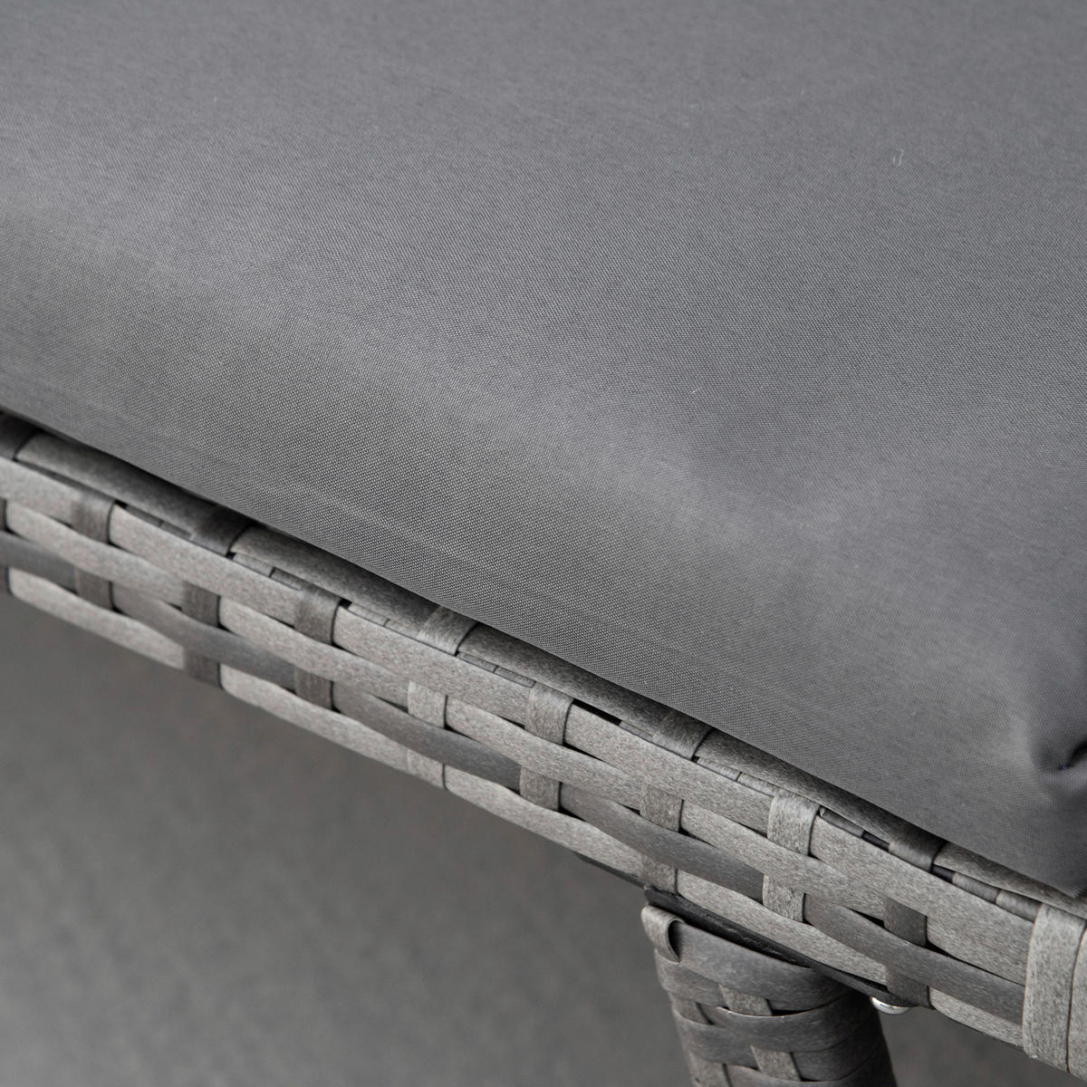 Outsunny Gartensofa grau Polyrattan B/H/L: ca. 63x129x67 cm Rattansofa - grau (67,00/63,00/129,00cm) - Outsunny