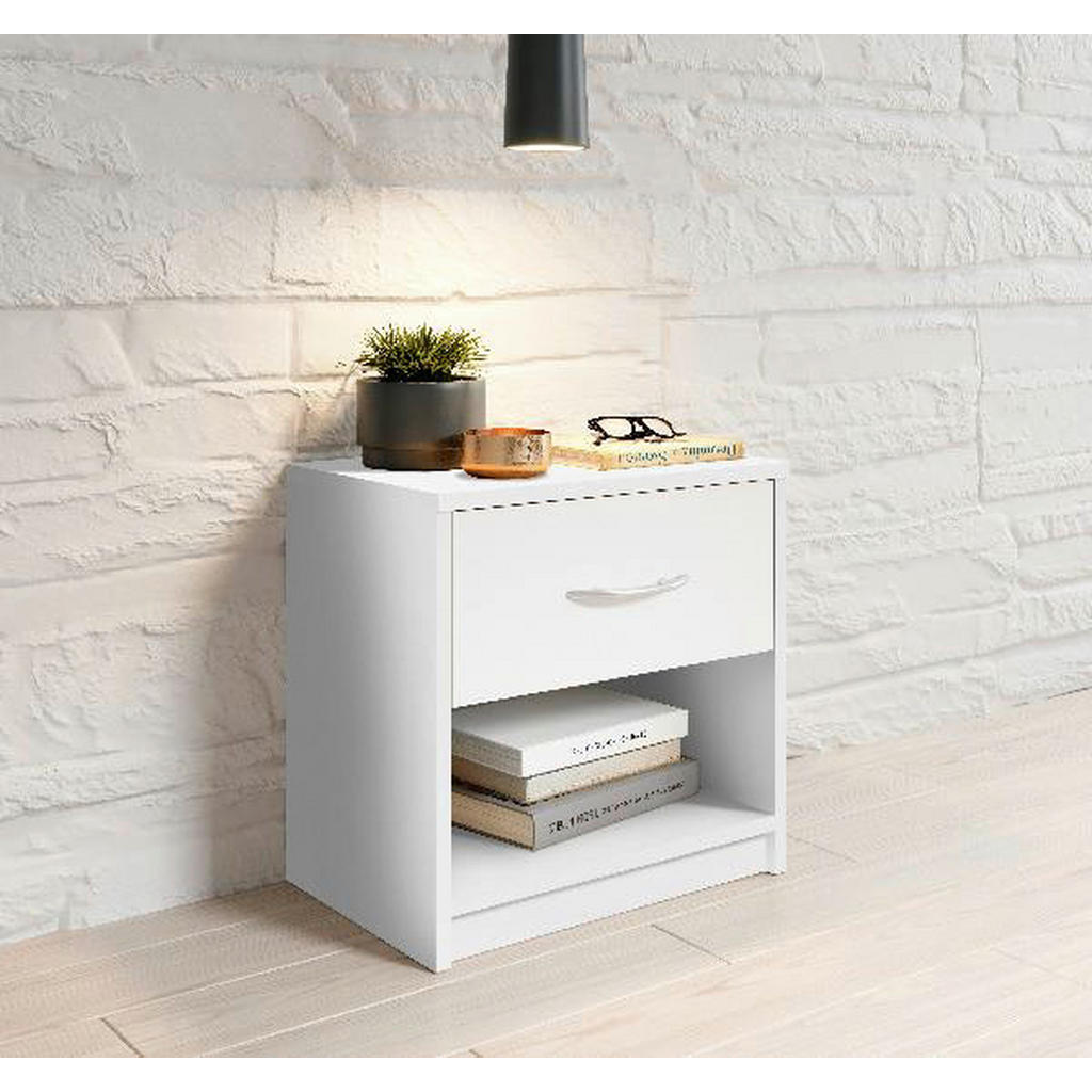 Thumbnail - Nachtkonsole Pepe weiß B/H/T: ca. 39x41x28 cm