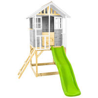 Zwerkules Spielhaus Valli weiß B/H/L: ca. 148x224x270 cm Valli - weiß/grau (270,00/148,00/224,00cm) - Zwerkules