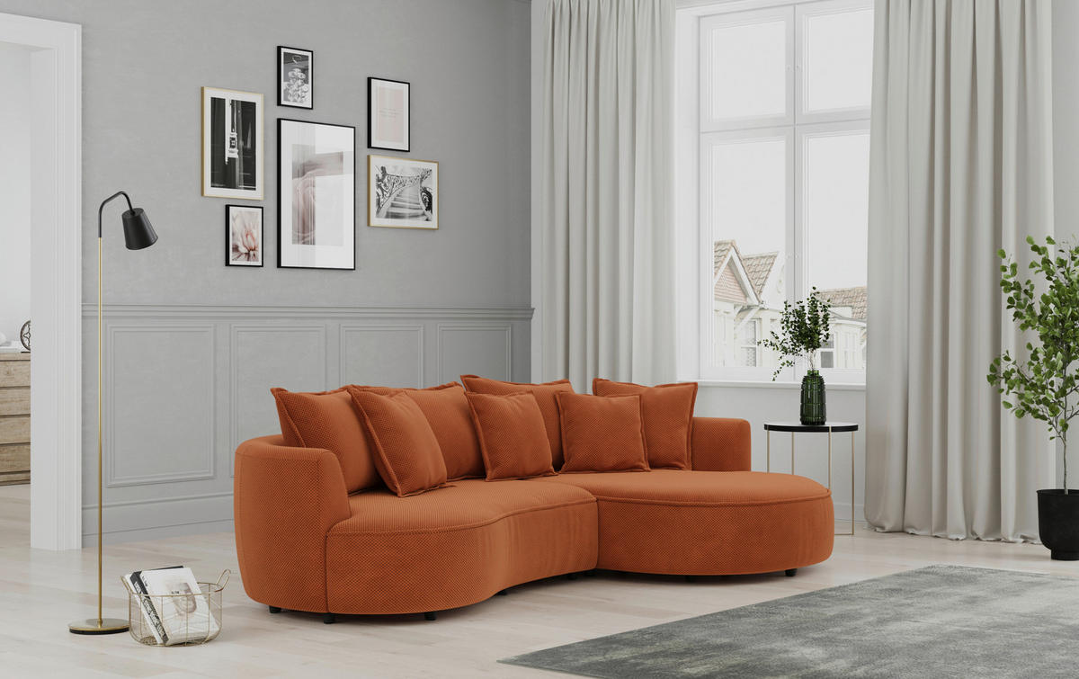 Polsterecke Levi stone Microfaser B/H/T: ca. 287x66x168 cm Levi - schwarz/stone (287,00/66,00/168,00cm)