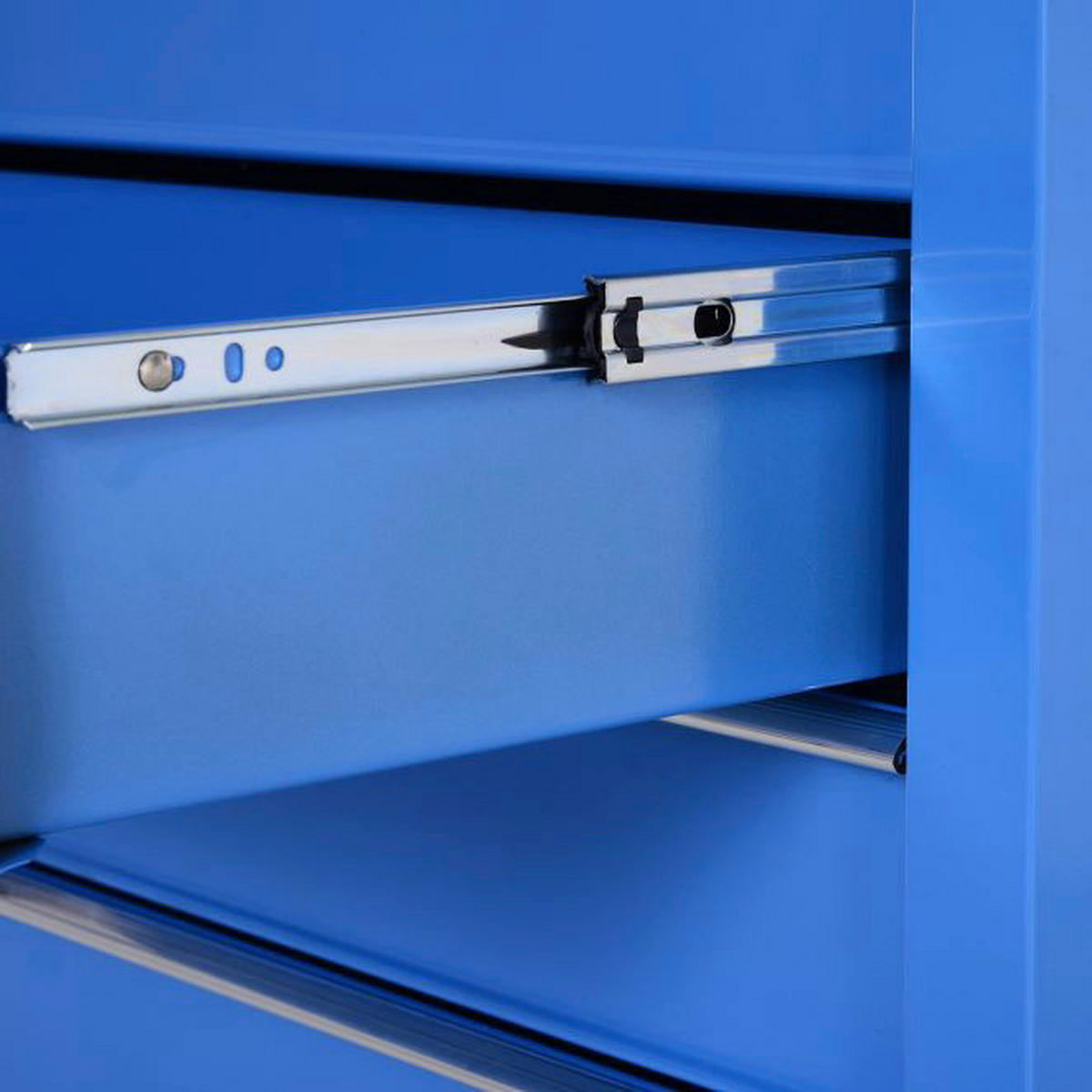 Werkstattwagen mit 5 Schubladen blau B/H/T: ca. 67,5x77x33 cm Fahrbarer Werkstattwagen E2-0005 - blau (67,50/77,00/33,00cm) - HOMCOM