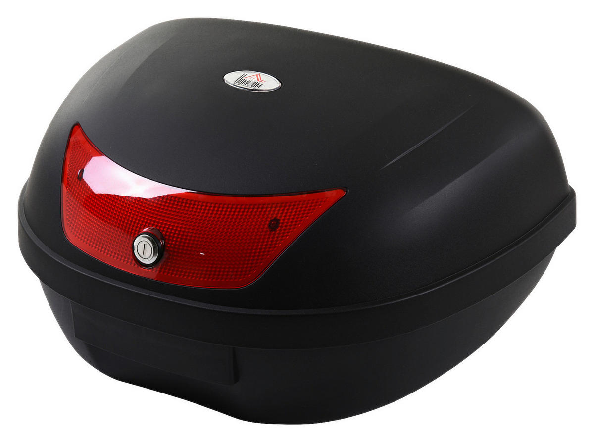 HOMCOM Motorrad-Koffer B/H/L: ca. 43x33x59 cm Motorrad-Koffer 48l - schwarz (59,00/43,00/33,00cm) - HOMCOM