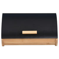 POCOline Brotkasten schwarz Bambus B/H/L: ca. 25x17x35 cm Brotkorb Bambus - schwarz (35,00/25,00/17,00cm) - POCOline