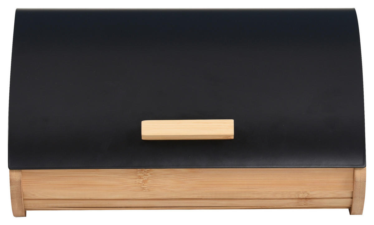 POCOline Brotkasten schwarz Bambus B/H/L: ca. 25x17x35 cm Brotkorb Bambus - schwarz (35,00/25,00/17,00cm) - POCOline