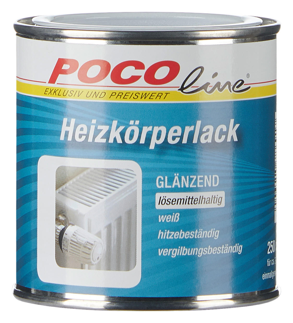 POCOline Heizkörperlack weiß hochglänzend ca. 0,25 l Heizkörperlack 250ml - weiß (250ml) - POCOline