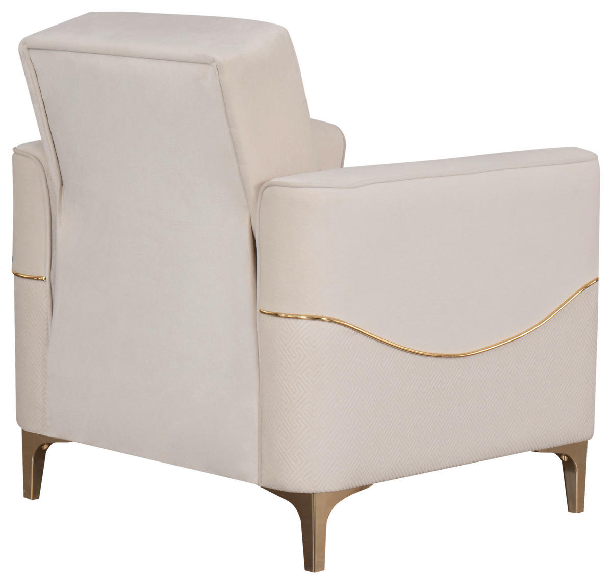Sofa 3-2-1 Salda beige Microfaser Salda - gold/beige