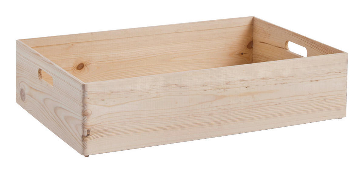 Zeller Allzweckkiste natur Kiefer B/H/L: ca. 60x15x40 cm Allzweckkiste - natur (40,00/60,00/15,00cm) - Zeller