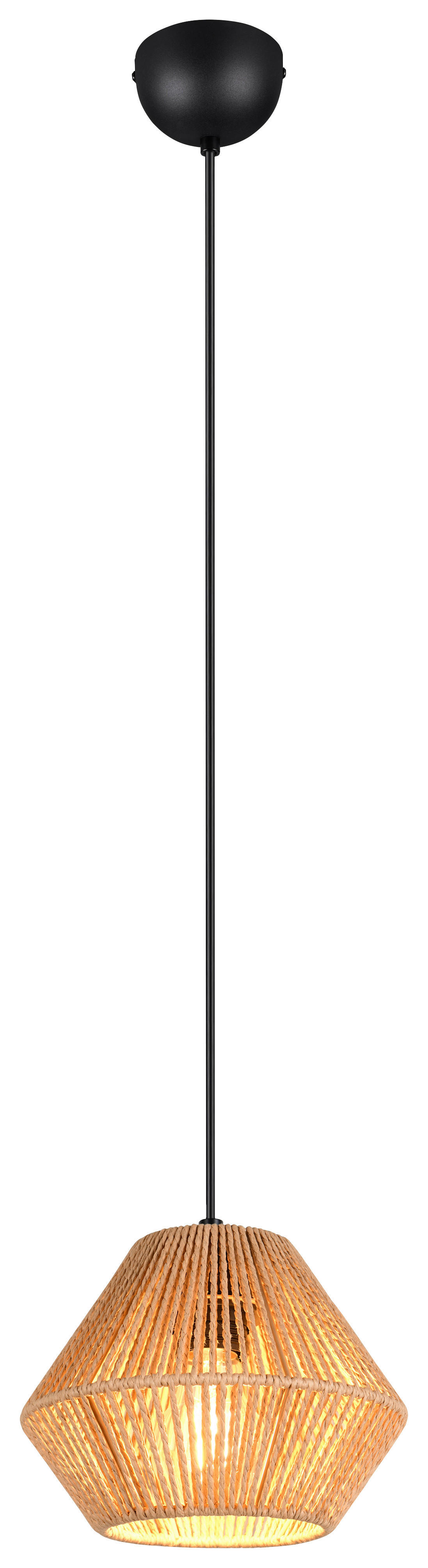 Reality Leuchten Pendelleuchte schwarz H: ca. 150 cm E27 1 Brennstellen Lucille - schwarz (150,00cm) - Reality Leuchten