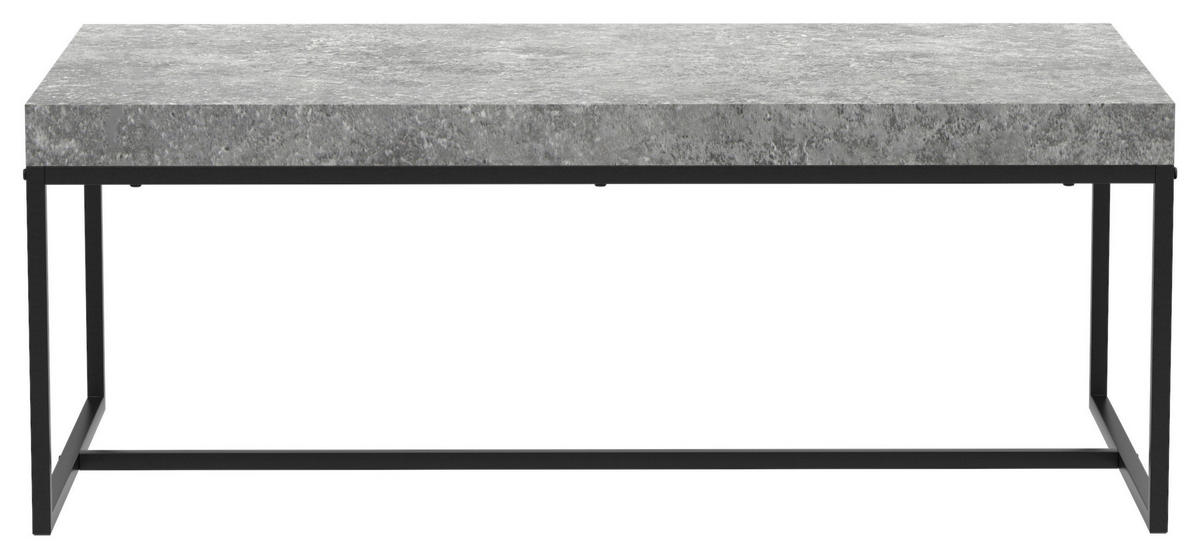 Couchtisch Verona Beton Optik B/H/T: ca. 110x42x60 cm Verona - Beton/schwarz (110,00/42,00/60,00cm)